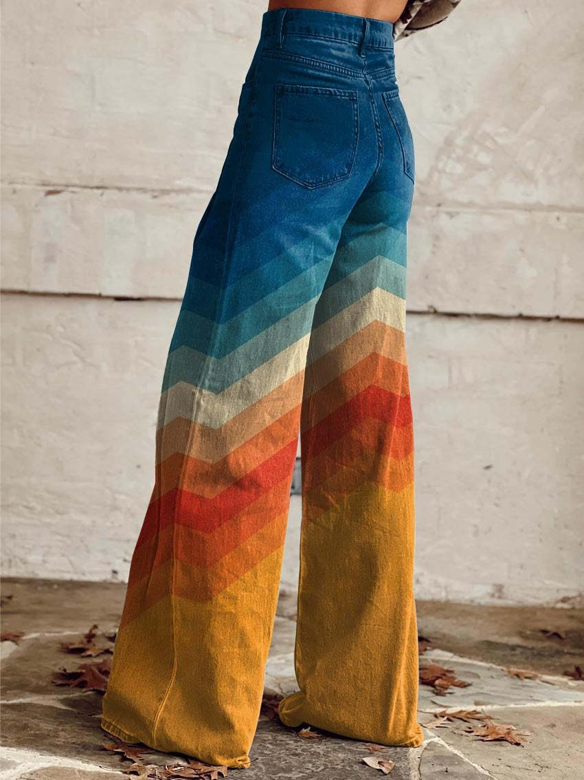 Léa - Elegant Retro Zigzag Pants | The Bellemont Sisters Australia