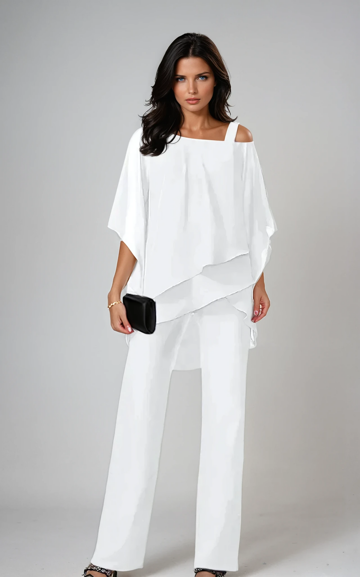 Mariella™ Two-Piece Layered Set – White | The Bellemont Sisters Australia