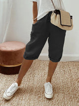 Ophelia - Relaxed Summer Shorts – Black | The Bellemont Sisters Australia
