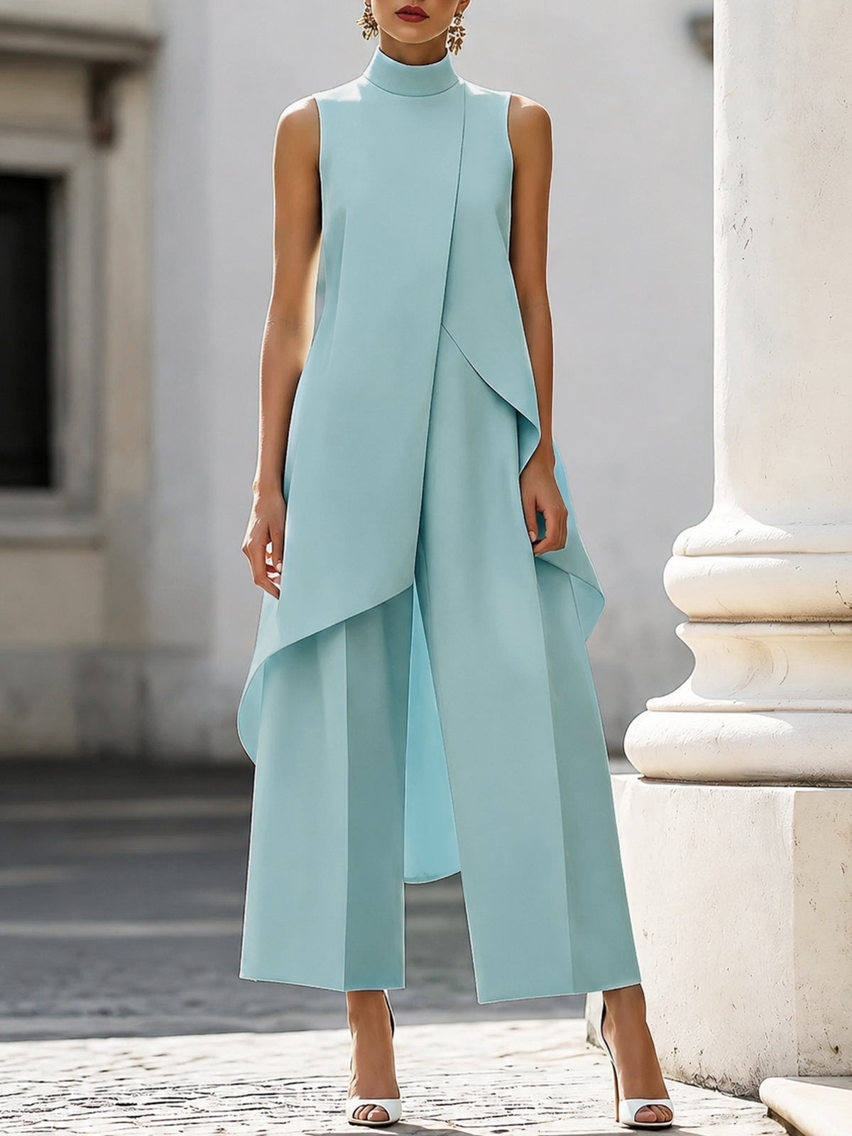 Camara™ | Elegant Formal Occasion Pant Set – Light Blue | The Bellemont Sisters Australia