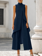 Camara™ | Elegant Formal Occasion Pant Set – Navy Blue | The Bellemont Sisters Australia