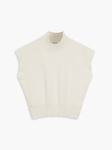 Michelle | Women's Mock Neck Short Sleeve Casual Top – Off-White | The Bellemont Sisters Australia
