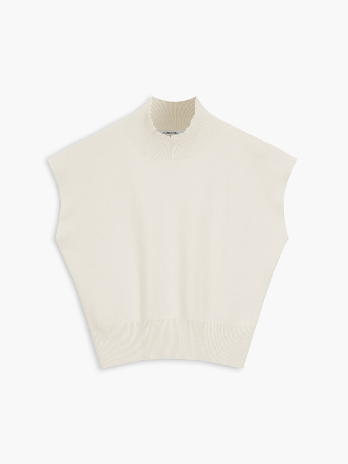 Michelle | Women's Mock Neck Short Sleeve Casual Top – Off-White | The Bellemont Sisters Australia