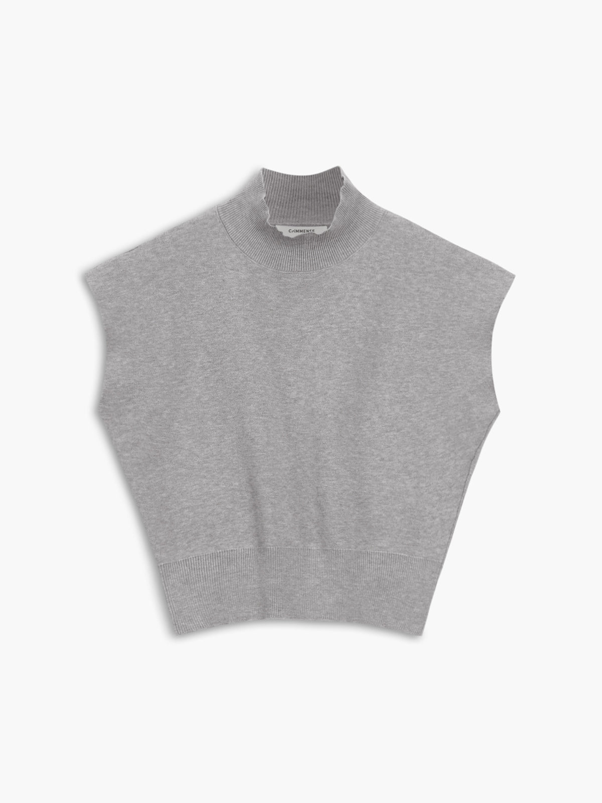 Michelle | Women's Mock Neck Short Sleeve Casual Top – Light Grey | The Bellemont Sisters Australia