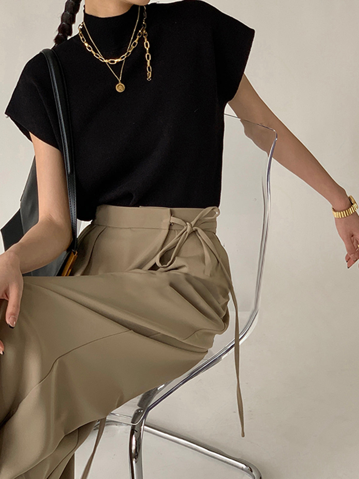 Michelle | Women's Mock Neck Short Sleeve Casual Top | The Bellemont Sisters Australia