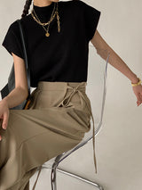 Michelle | Women's Mock Neck Short Sleeve Casual Top | The Bellemont Sisters Australia