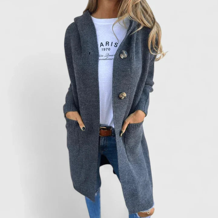Dia | Elegant Cardigan – Gray | The Bellemont Sisters Australia