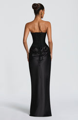 Noelle | Women's Evening Satin Cowl Neck Maxi Dress | The Bellemont Sisters Australia