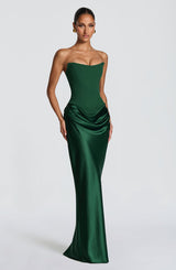 Noelle | Women's Evening Satin Cowl Neck Maxi Dress | The Bellemont Sisters Australia
