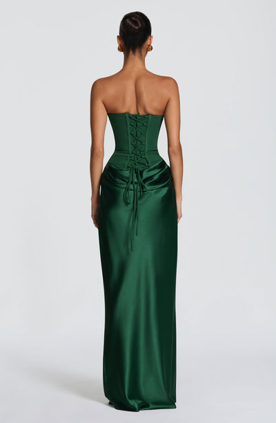 Noelle | Women's Evening Satin Cowl Neck Maxi Dress | The Bellemont Sisters Australia