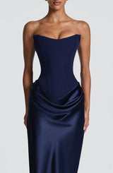 Noelle | Women's Evening Satin Cowl Neck Maxi Dress | The Bellemont Sisters Australia