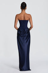 Noelle | Women's Evening Satin Cowl Neck Maxi Dress | The Bellemont Sisters Australia
