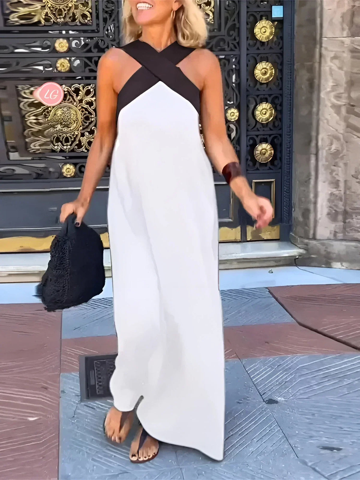 Quirine™ | Wrap-Front Maxi Dress – White | The Bellemont Sisters Australia