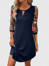 Raveline | Elegant Summer Dress – Navy Blue | The Bellemont Sisters Australia