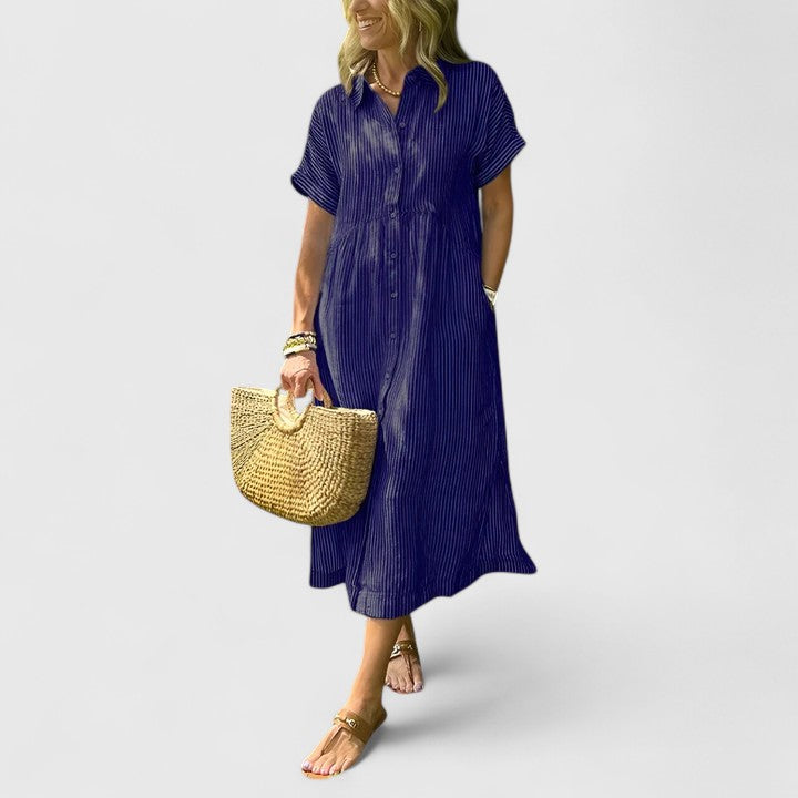 Amara | Comfortable Dress – Navy | The Bellemont Sisters Australia