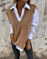 Vyn | Elegant Vest – Brown | The Bellemont Sisters Australia