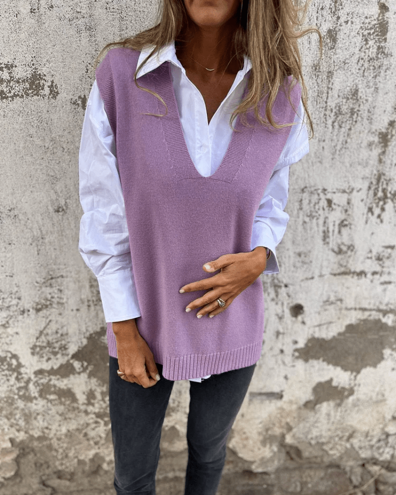 Vyn | Elegant Vest – Purple | The Bellemont Sisters Australia