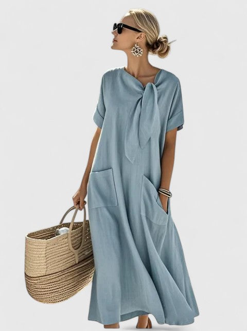 Antonina | Elegant Dress – Blue | The Bellemont Sisters Australia