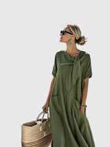 Antonina | Elegant Dress – Army Green | The Bellemont Sisters Australia