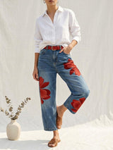 Sophia - Elegant Floral Pants | The Bellemont Sisters Australia