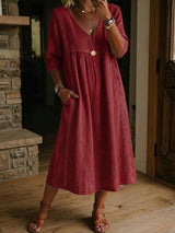 Martha | Comfortable Casual Maxi Dress – Red | The Bellemont Sisters Australia
