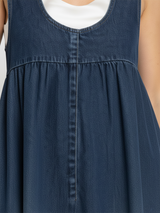 Miranda - Vintage Washed Soft Cotton Feel Denim Maxi Dress | The Bellemont Sisters Australia