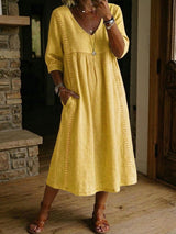 Martha | Comfortable Casual Maxi Dress – Yellow | The Bellemont Sisters Australia