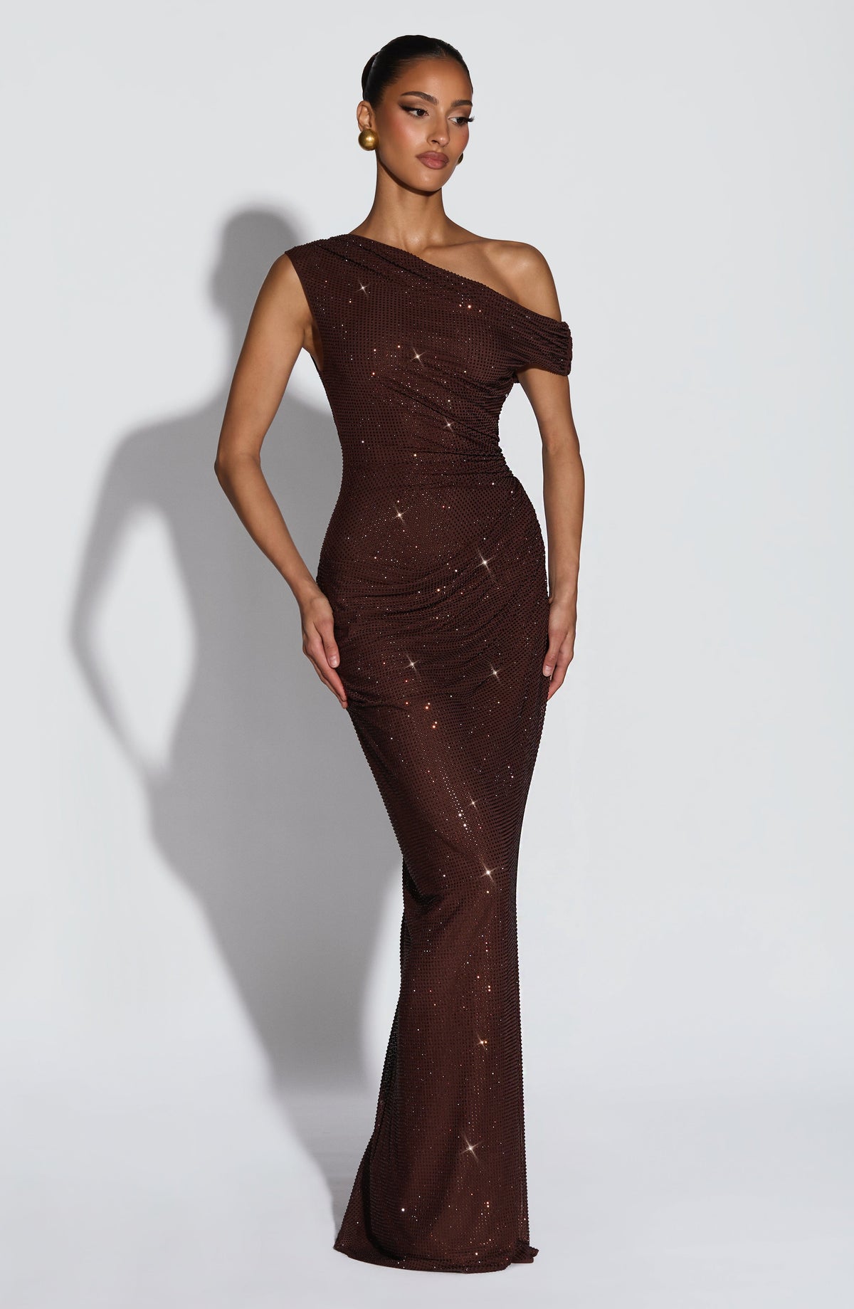 Helena | Women's Evening Sparkle Maxi Dress – Red | The Bellemont Sisters Australia