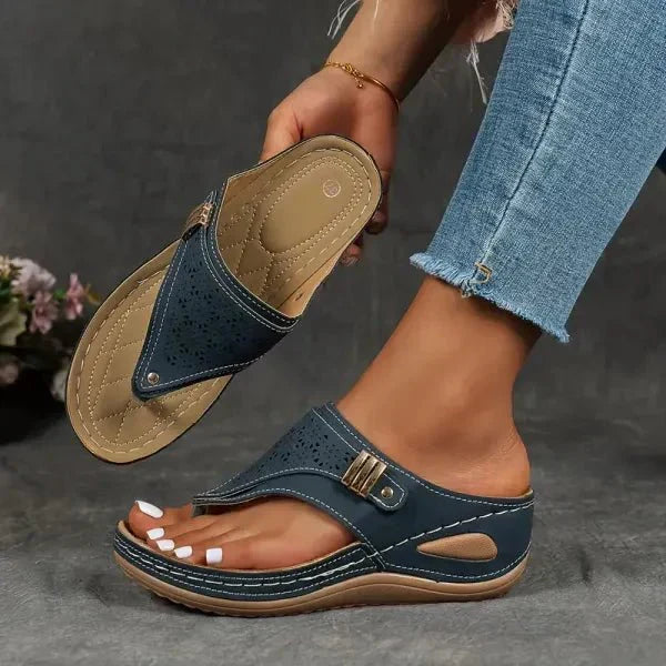 Lillian | Luxe Comfort Sandals – Blue | The Bellemont Sisters Australia