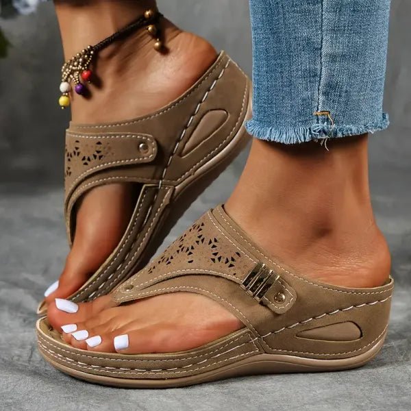 Lillian | Luxe Comfort Sandals – Brown | The Bellemont Sisters Australia