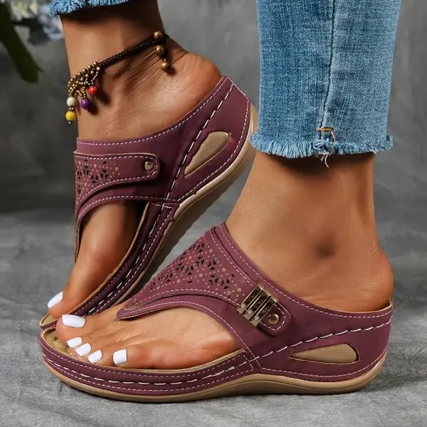 Lillian | Luxe Comfort Sandals – Bordeaux Red | The Bellemont Sisters Australia