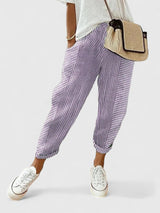 Elvira | Comfortable Pants – Purple | The Bellemont Sisters Australia