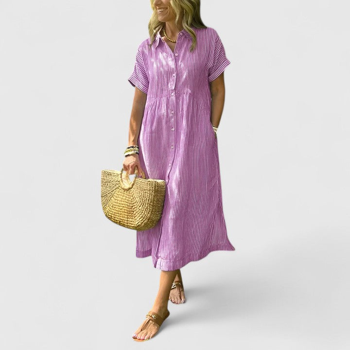 Amara | Comfortable Dress – Pink | The Bellemont Sisters Australia