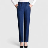 Floralyssa | Comfortable Pants – Dark Blue (Normal thickness) | The Bellemont Sisters Australia