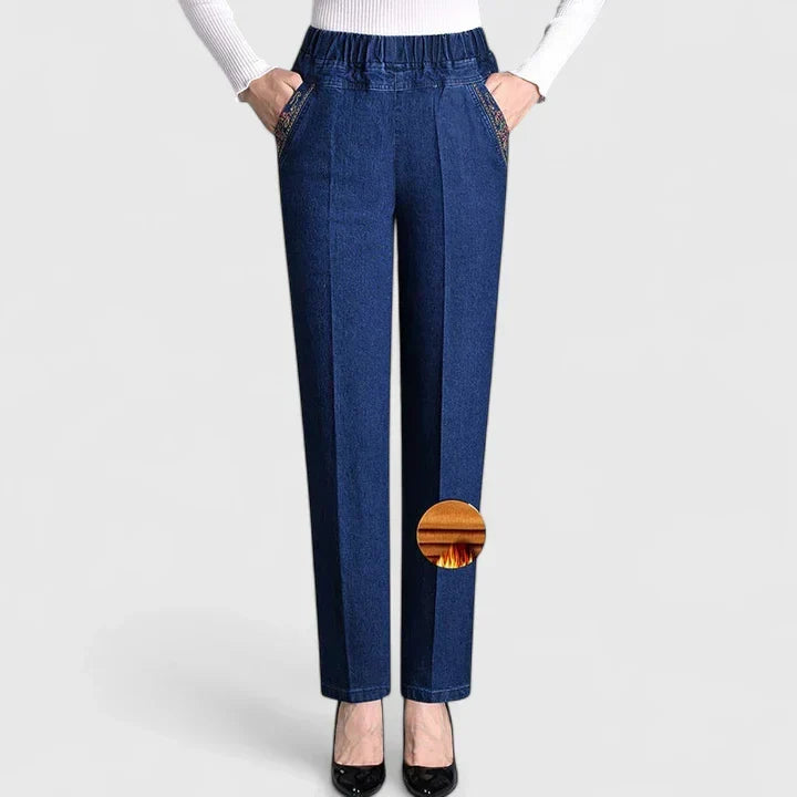 Floralyssa | Comfortable Pants – Dark Blue (Winter thickness) | The Bellemont Sisters Australia