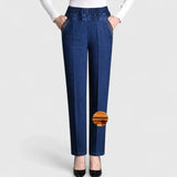 Floralyssa | Comfortable Pants – Dark Blue (Winter thickness) | The Bellemont Sisters Australia