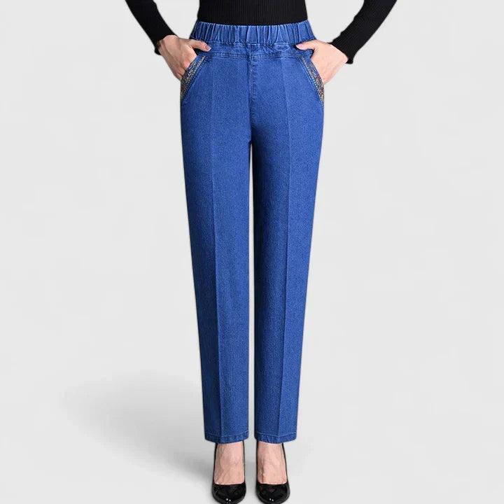 Floralyssa | Comfortable Pants – Light Blue (Normal thickness) | The Bellemont Sisters Australia