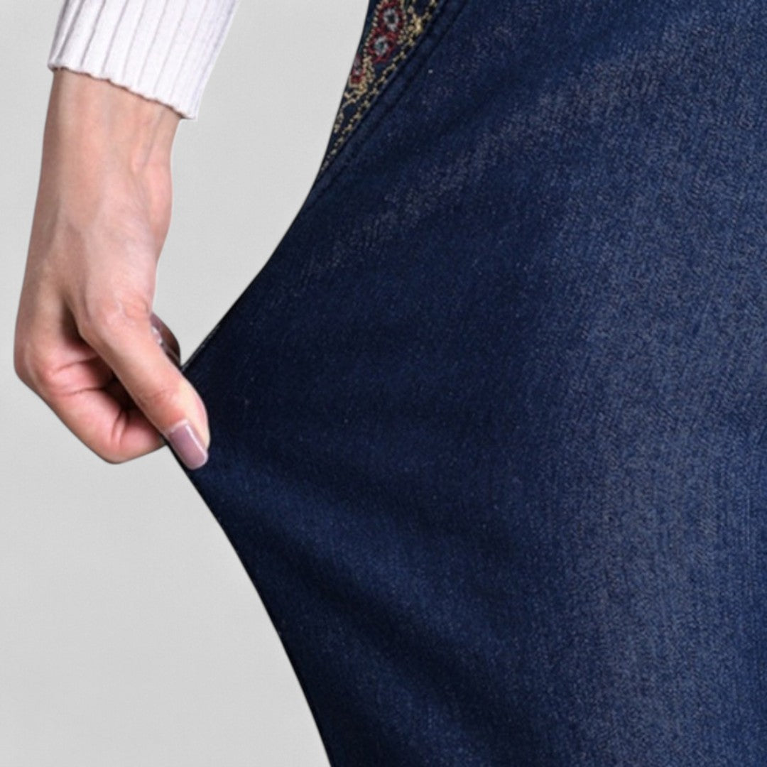 Emma | Women’s Comfortable Stretch Jeans with Side Pockets and Elastic Waist | The Bellemont Sisters Australia
