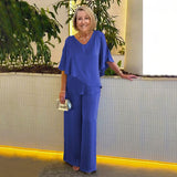 Sarina™ Elegant Two-Piece Set – Blue | The Bellemont Sisters Australia