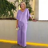 Sarina™ Elegant Two-Piece Set – Purple | The Bellemont Sisters Australia