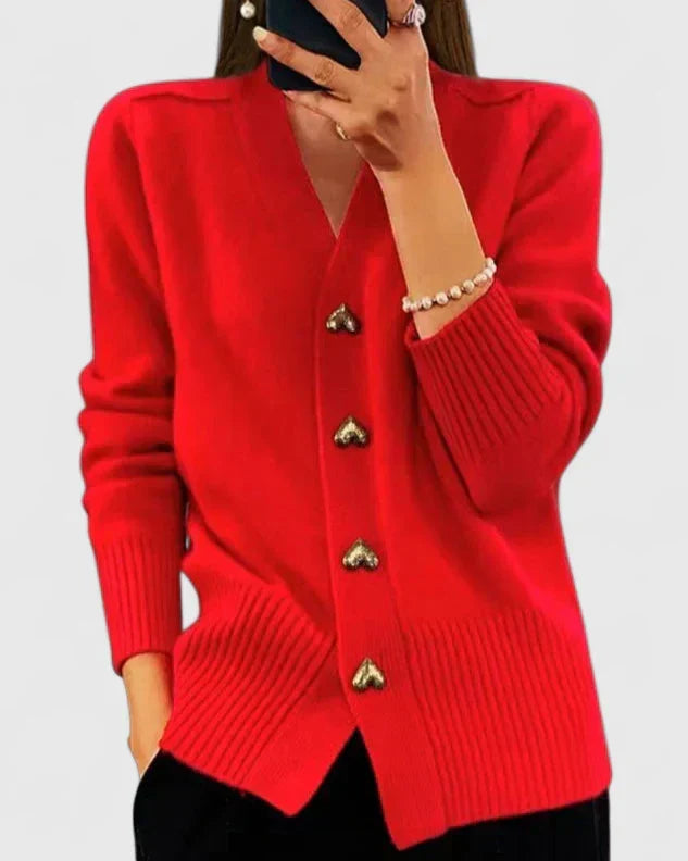 Lillyanne | Elegant Cardigan – Red | The Bellemont Sisters Australia