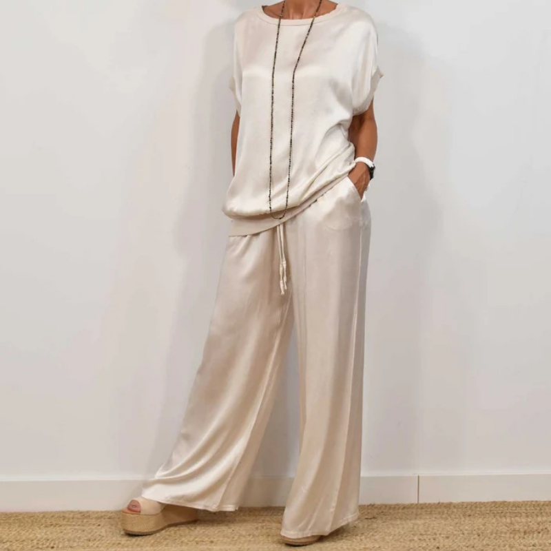 Rita™ Elegant Two-Piece Set – White | The Bellemont Sisters Australia