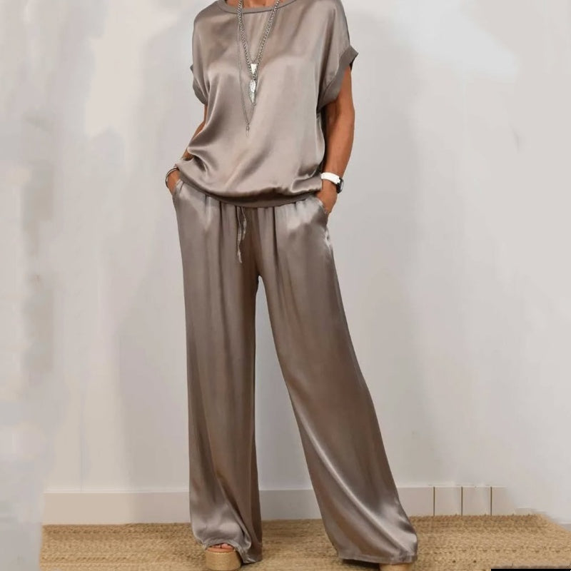 Rita™ Elegant Two-Piece Set – Gray | The Bellemont Sisters Australia