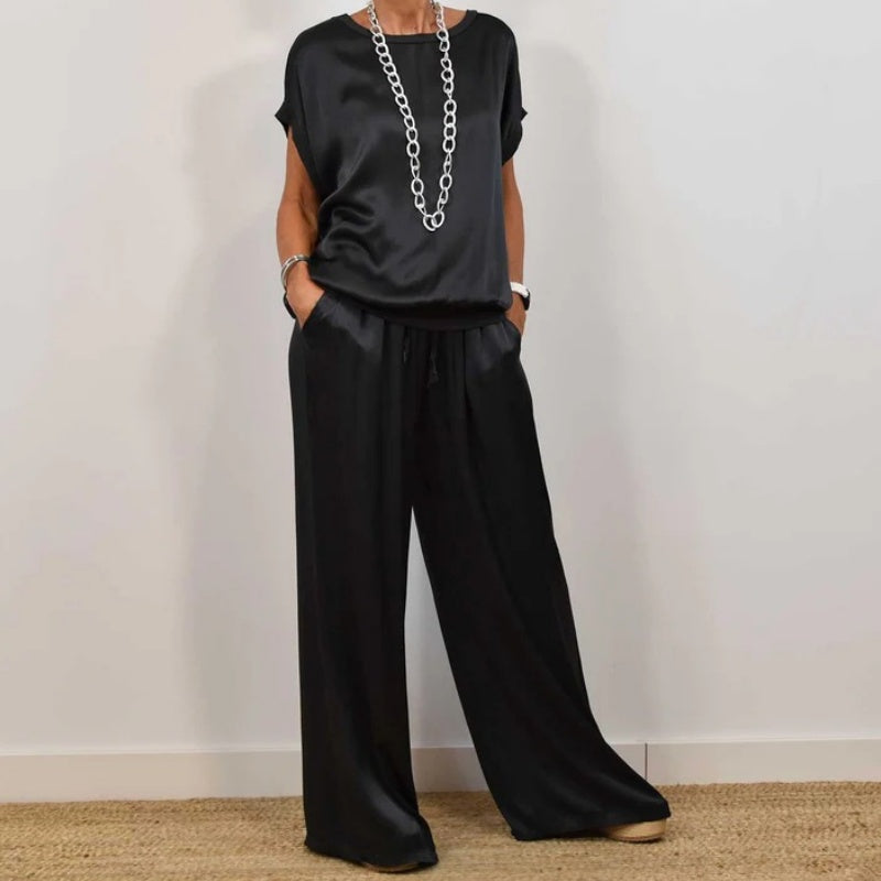 Rita™ Elegant Two-Piece Set – Black | The Bellemont Sisters Australia