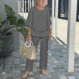 Wenda™ Effortless Two-Piece Set – Gray | The Bellemont Sisters Australia