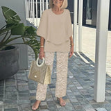 Wenda™ Effortless Two-Piece Set – Khaki | The Bellemont Sisters Australia