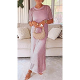Bethany™ Cut-Out Long Maxi Dress + Free Inner Dress – Pink | The Bellemont Sisters Australia