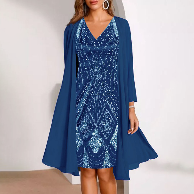Kalie™ Elegant two-piece Dress – Blue | The Bellemont Sisters Australia