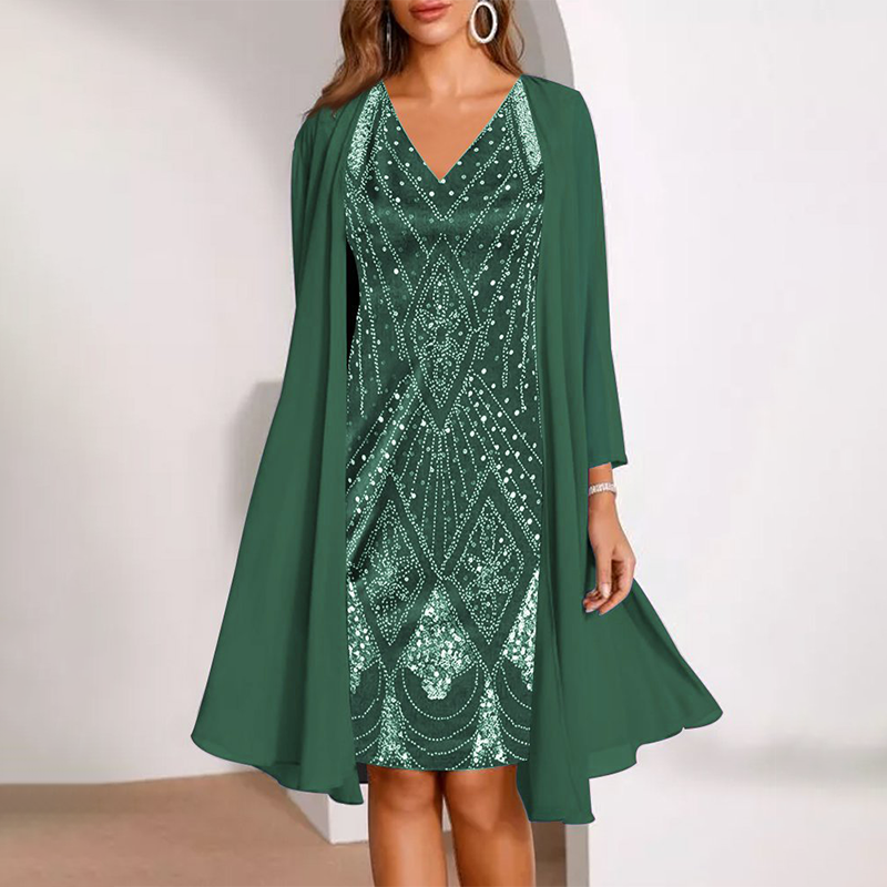 Kalie™ Elegant two-piece Dress – Green | The Bellemont Sisters Australia