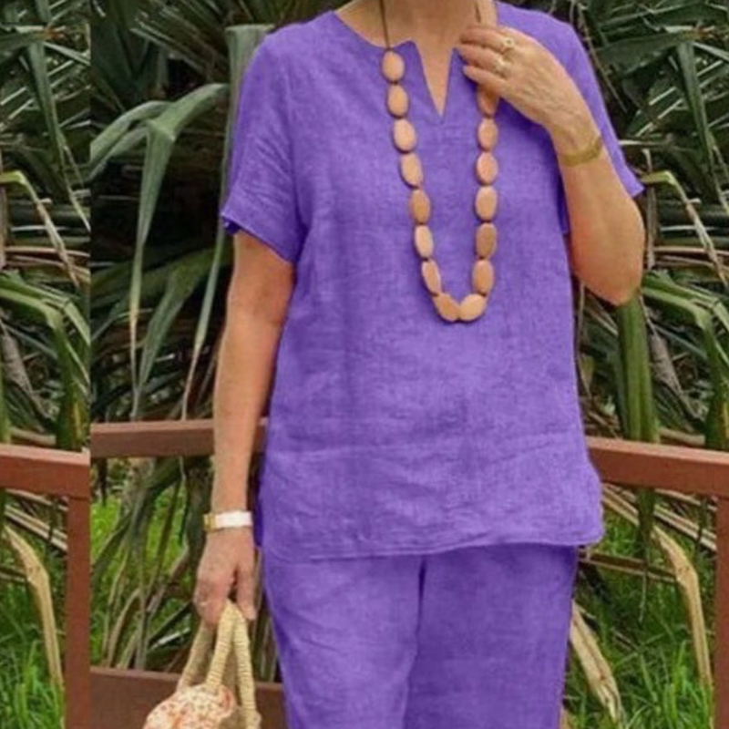 Women's Casual Top & Pants 2-Piece Set – Purple | The Bellemont Sisters Australia
